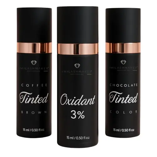 Zestaw farb do brwi i rzęs Chocolate Coffee Brown i Oksydant 3% IMTHELASHMAKER