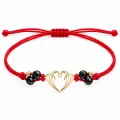 Lucky Charm – bransoletka z czarnym turmalinem i pozłacanym srebrem 925